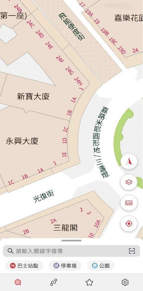 增設「大字版全澳地圖」選項